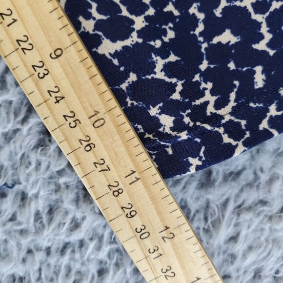 Lauren Ralph Lauren Dress Womens 4 Blue Sheath Animal Print Side Panels Stretch - Picture 6 of 9